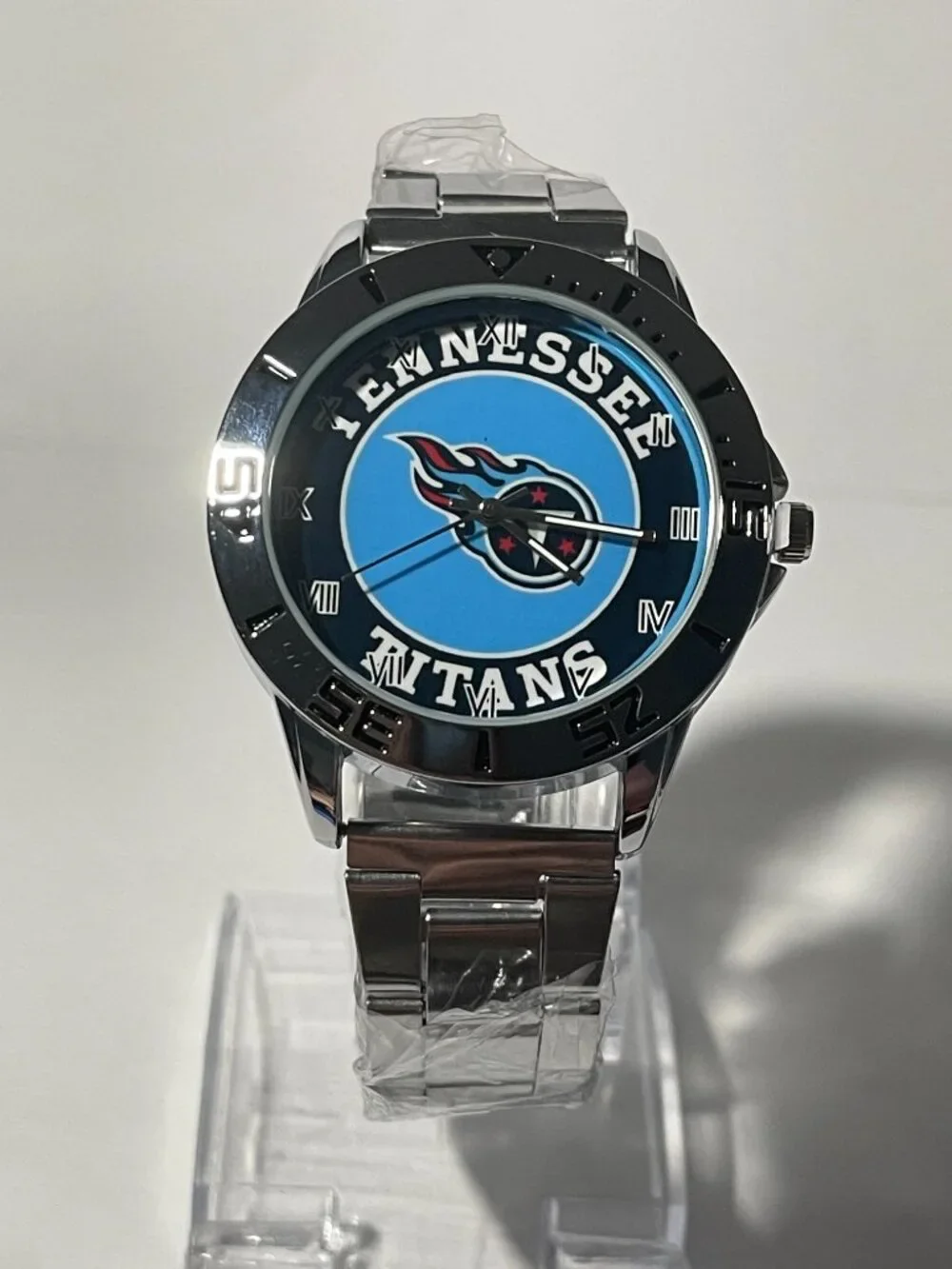 Tennessee Titans NFL Team Logo Men's Stainless-Steel Silver Watch NEW